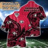 Georgia Bulldogs NCAA US Flag Flower Hawaii Shirt For Fans