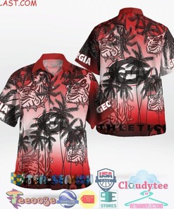 Georgia Bulldogs Palms Aloha Beach Summer Hawaiian Shirt for NCAA Fans