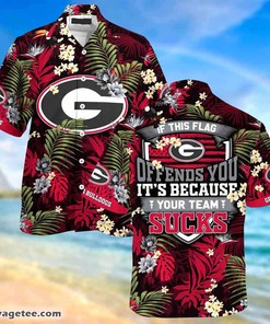 Georgia Bulldogs Summer Beach Hawaiian Shirt - Stress Blessed Obsessed Design 