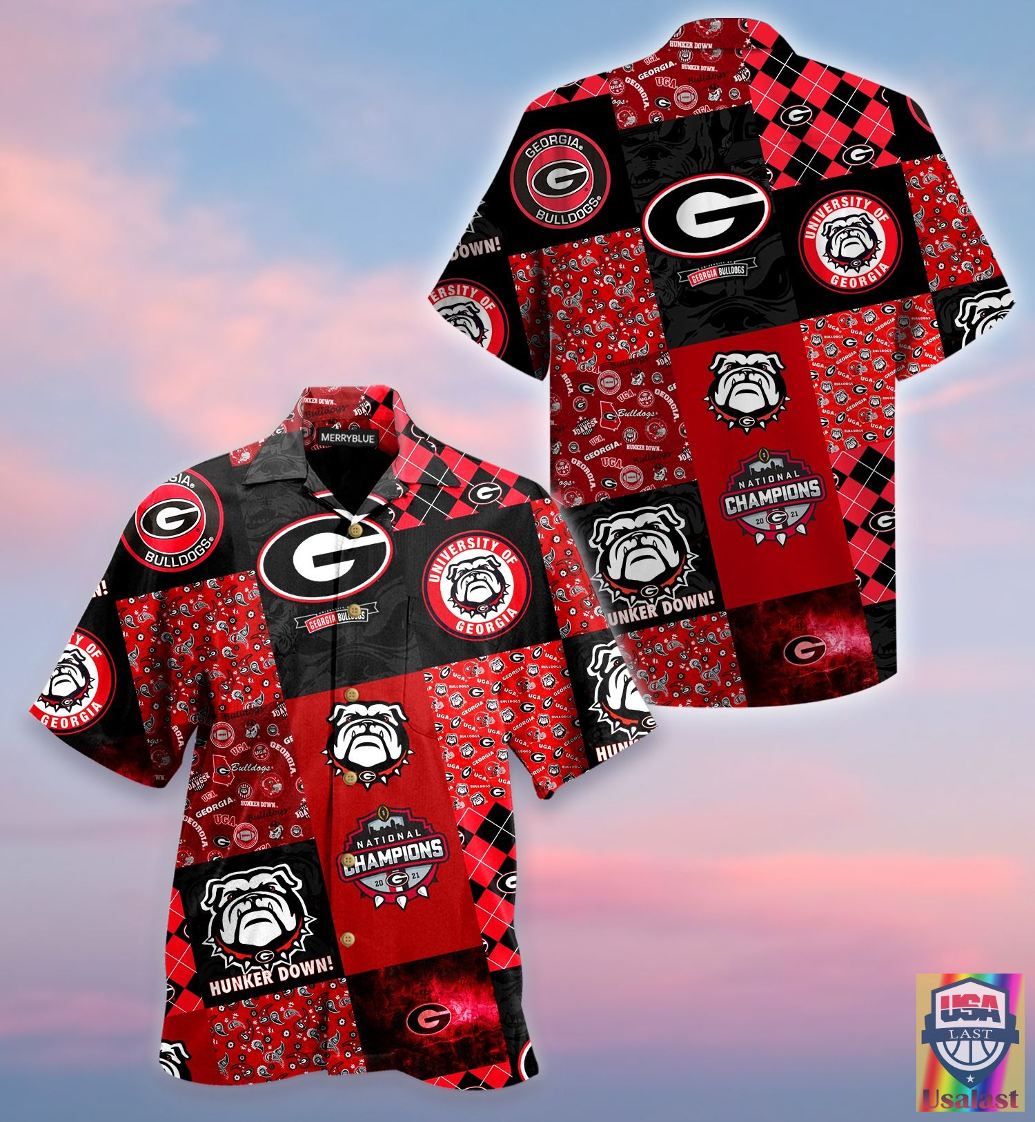 Georgia Bulldogs Summer Hawaiian Shirt and Shorts - Ideal For Fans