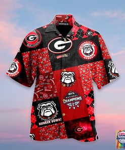 Georgia Bulldogs Summer Hawaiian Shirt and Shorts - Ideal For Fans