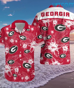 Georgia Bulldogs Tropical Flower GA Football Hawaiian Shirt Gift