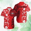 Georgia Bulldogs UGA Hawaiian Shirt - Flower And Tribal Pattern