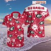 Georgia Bulldogs UGA Hawaiian Shirt - Tropical Flower Style