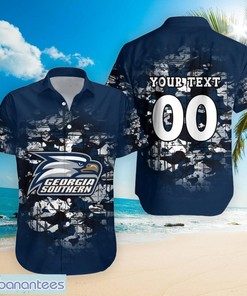 Georgia Southern Eagles Camouflage Vintage Custom Name Number Hawaiian Shirt