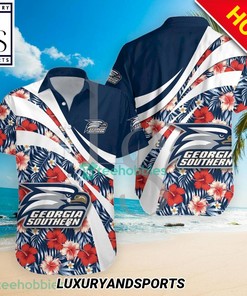 Georgia Southern Eagles NCAA Hibiscus Hawaiian Shirt