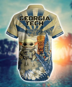 Georgia Tech Yellow Jackets Baby Yoda NCAA Hawaiian Shirt and Shorts - Must-Have For Fans 
