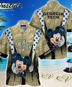Georgia Tech Yellow Jackets Mickey Summer Hawaiian Shirt
