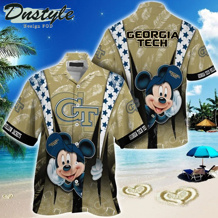 Georgia Tech Yellow Jackets Mickey Summer Hawaiian Shirt