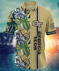 Georgia Tech Yellow Jackets NCAA Flower Hawaii Shirt For Fans Ver 14