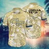 Georgia Tech Yellow Jackets NCAA Flower Hawaii Shirt For Fans Ver 15