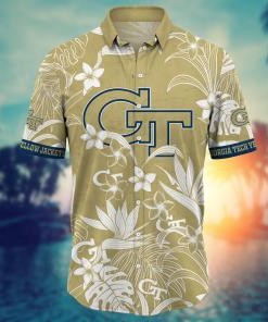 Georgia Tech Yellow Jackets NCAA Flower Hawaii Shirt For Fans Ver 15