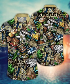 Georgia Tech Yellow Jackets NCAA Flower Hawaii Shirt For Fans Ver 17