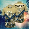 Georgia Tech Yellow Jackets NCAA Flower Hawaii Shirt For Fans Ver 18