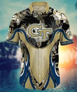 Georgia Tech Yellow Jackets NCAA Flower Hawaii Shirt For Fans Ver 22