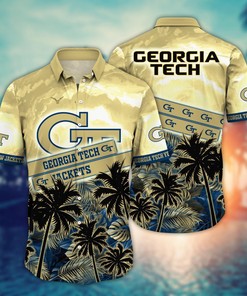 Georgia Tech Yellow Jackets NCAA Flower Hawaii Shirt For Fans Ver 23