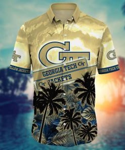 Georgia Tech Yellow Jackets NCAA Flower Hawaii Shirt For Fans Ver 23