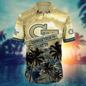 Georgia Tech Yellow Jackets NCAA Flower Hawaii Shirt For Fans Ver 23