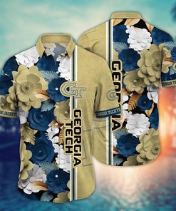 Georgia Tech Yellow Jackets NCAA Flower Hawaii Shirt For Fans Ver 24