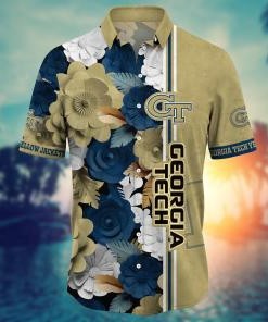 Georgia Tech Yellow Jackets NCAA Flower Hawaii Shirt For Fans Ver 24