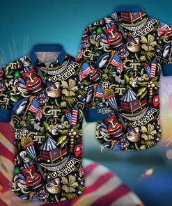 Georgia Tech Yellow Jackets NCAA Flower Hawaii Shirt For Fans Ver 25