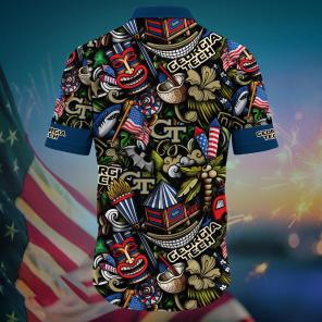 Georgia Tech Yellow Jackets NCAA Flower Hawaii Shirt For Fans Ver 25