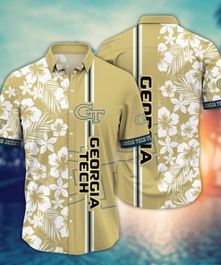 Georgia Tech Yellow Jackets NCAA Flower Hawaii Shirt For Fans Ver 26