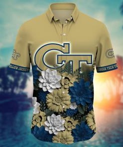 Georgia Tech Yellow Jackets NCAA Flower Hawaii Shirt For Fans Ver 27