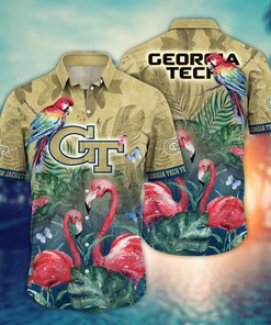 Georgia Tech Yellow Jackets NCAA Flower Hawaii Shirt For Fans Ver 29
