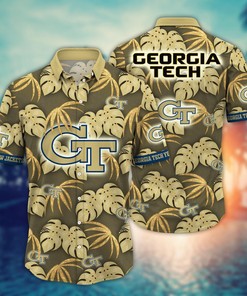 Georgia Tech Yellow Jackets NCAA Flower Hawaii Shirt For Fans Ver 30