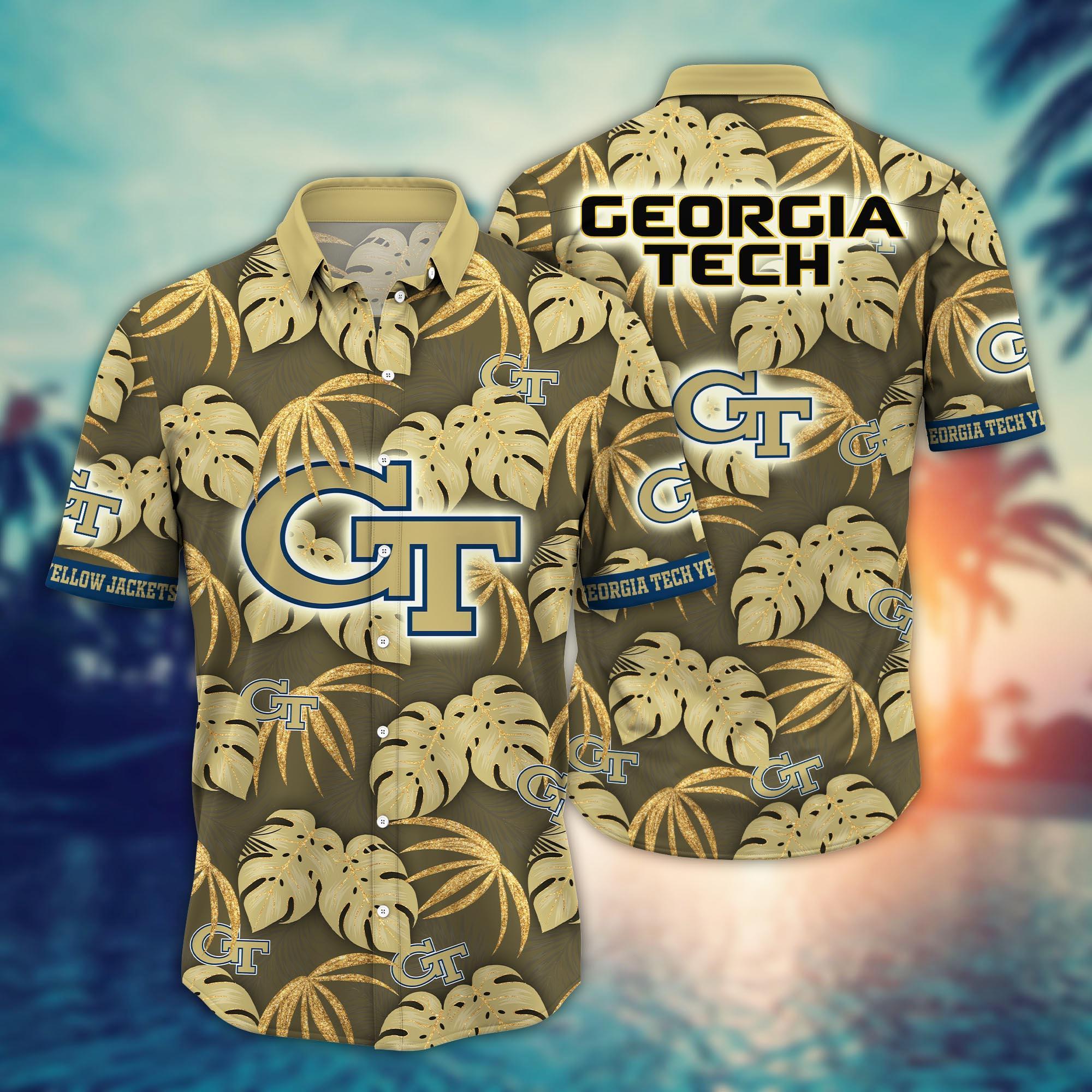 Georgia Tech Yellow Jackets NCAA Flower Hawaii Shirt For Fans Ver 30