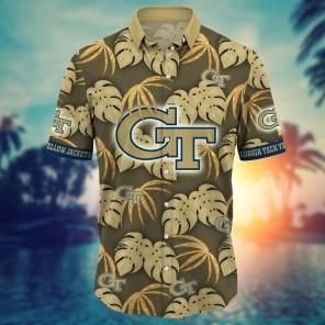 Georgia Tech Yellow Jackets NCAA Flower Hawaii Shirt For Fans Ver 30