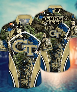 Georgia Tech Yellow Jackets NCAA Flower Hawaii Shirt For Fans Ver 31