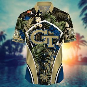 Georgia Tech Yellow Jackets NCAA Flower Hawaii Shirt For Fans Ver 31