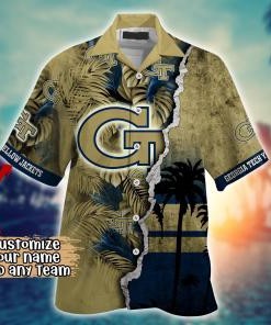 Georgia Tech Yellow Jackets NCAA Flower Hawaii Shirt For Fans Ver 34