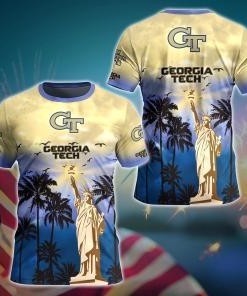 Georgia Tech Yellow Jackets NCAA Flower Hawaii Shirt For Fans Ver 37