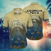 Georgia Tech Yellow Jackets NCAA Flower Hawaii Shirt For Fans Ver 9