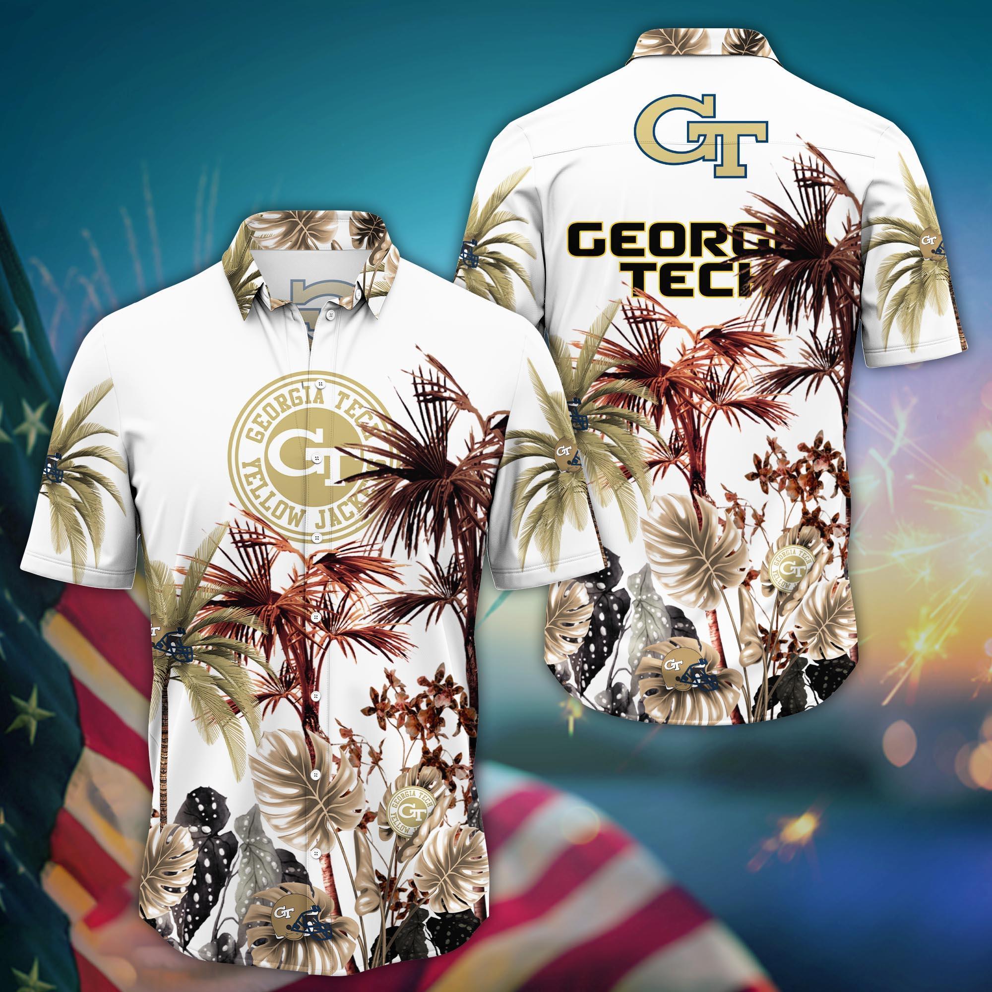 Georgia Tech Yellow Jackets NCAA Hawaii Shirt For Fans Ver 2