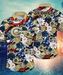 Georgia Tech Yellow Jackets NCAA Hawaii Shirt Ver 3