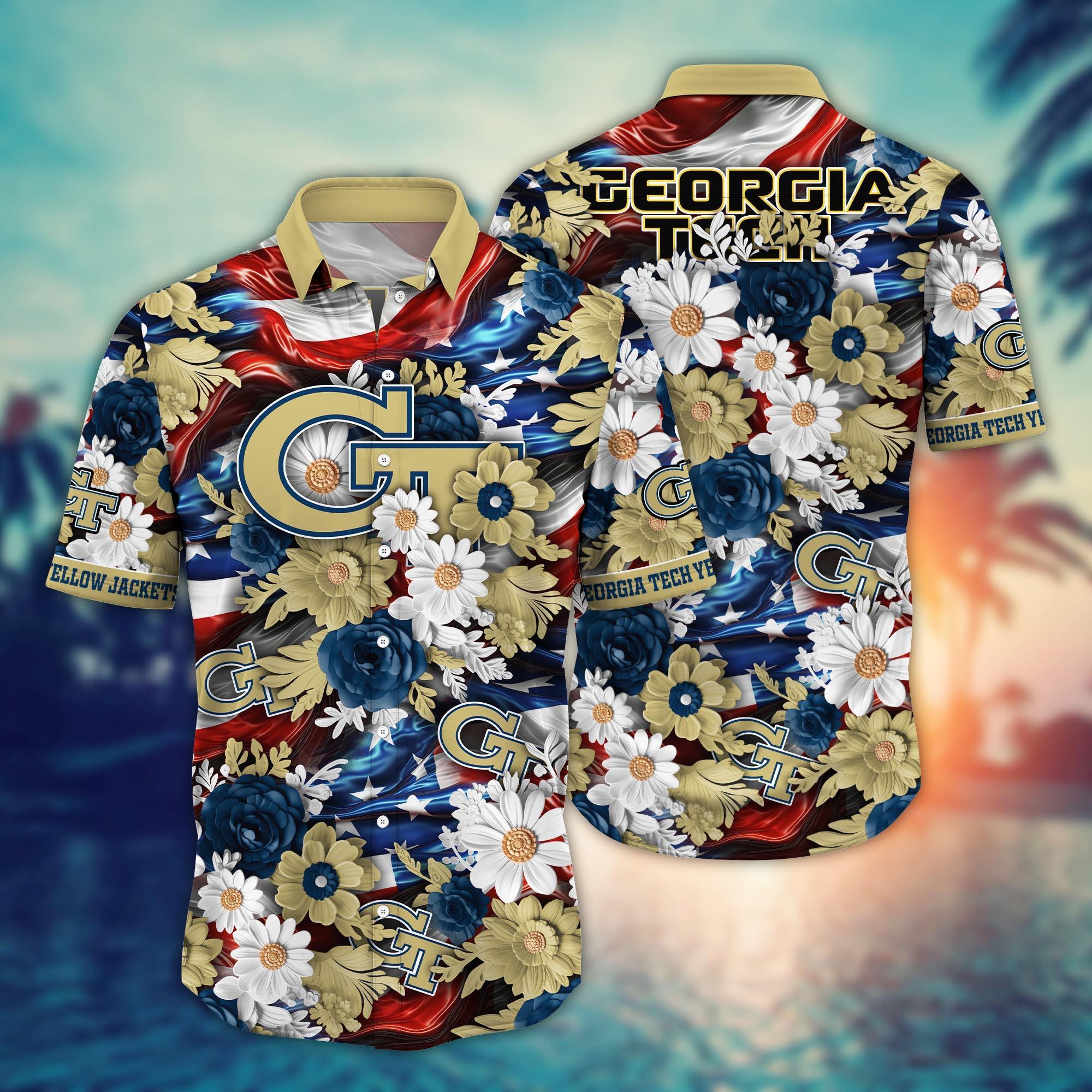 Georgia Tech Yellow Jackets NCAA Hawaii Shirt Ver 3