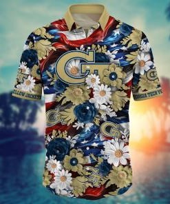 Georgia Tech Yellow Jackets NCAA Hawaii Shirt Ver 3