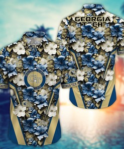 Georgia Tech Yellow Jackets NCAA Hawaiian Shirt, Aloha Shirt Ver 2