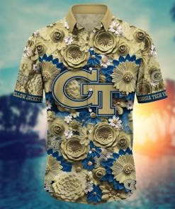 Georgia Tech Yellow Jackets NCAA Hawaiian Shirt for This Summer Customize Shirt Any Team
