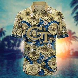 Georgia Tech Yellow Jackets NCAA Hawaiian Shirt for This Summer Customize Shirt Any Team