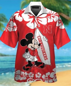 Get Festive with Mickey Mouse Nebraska Cornhuskers Hawaiian Shirt and Short