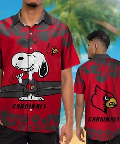 Get Festive with Snoopy and NCAA Louisville Cardinals Hawaiian Shirt