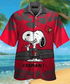 Get Festive with Snoopy and NCAA Louisville Cardinals Hawaiian Shirt
