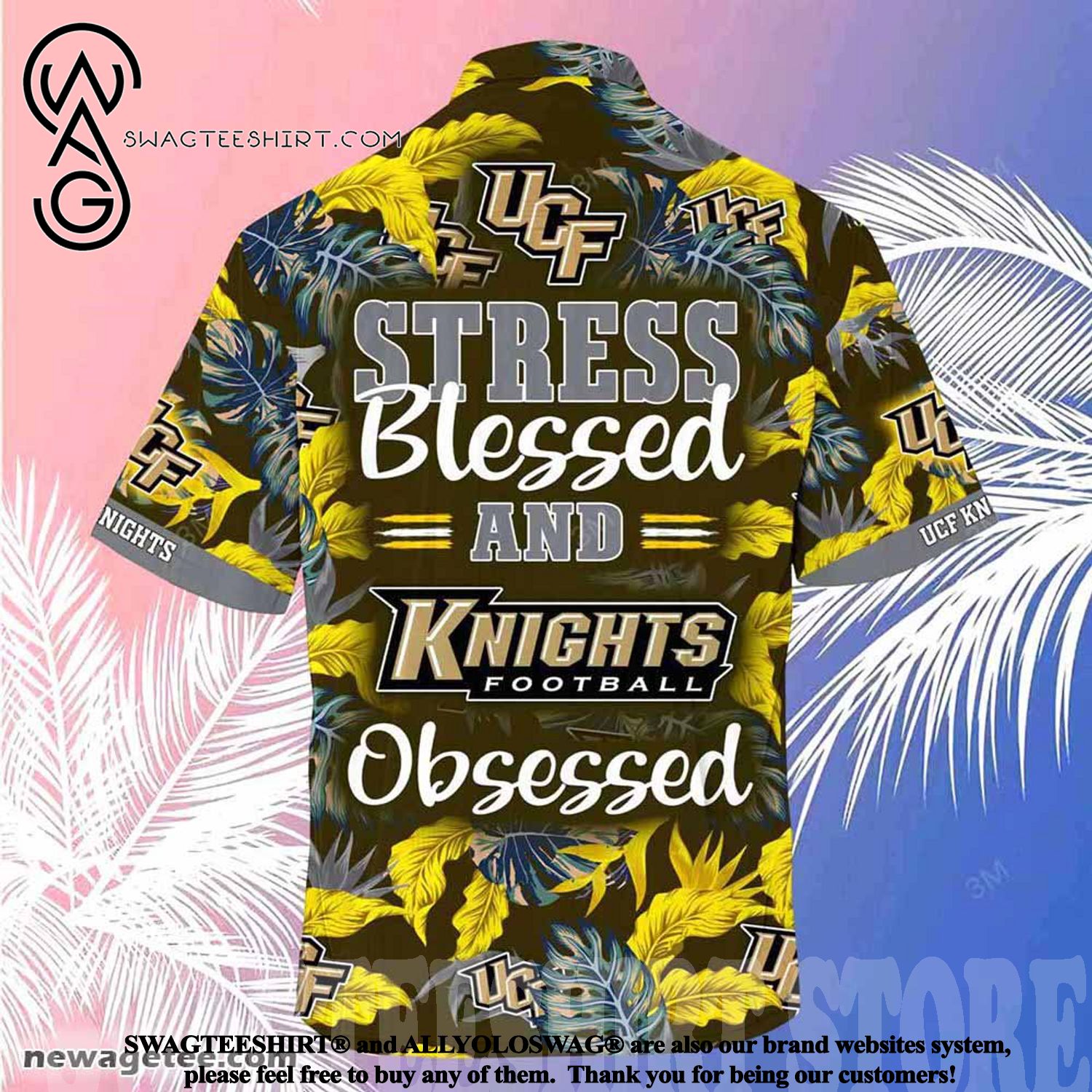 Get Ready for Summer with Ucf Knights Stress Blessed Obsessed Summer Beach Hawaiian Shirt