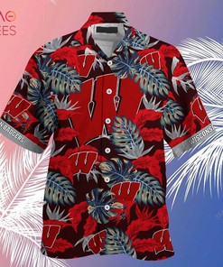 Get Stress Blessed Obsessed with Wisconsin Badgers Summer Hawaiian Shirt and Shorts.