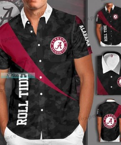 Get Your Camo On with Alabama Crimson Tide Football Curved Camo Pattern Hawaiian shirt